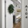 entry door open to kitchen